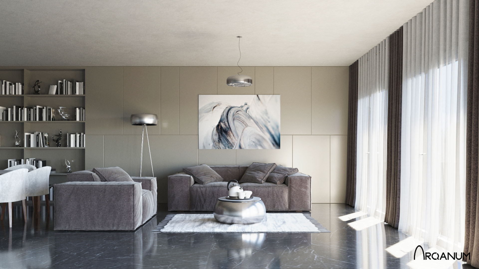 Residential building in Valladolid, living room